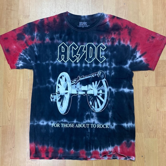 Bioworld | Shirts | Acdc For Those About To Rock Mens Tie Dye Shirt ...
